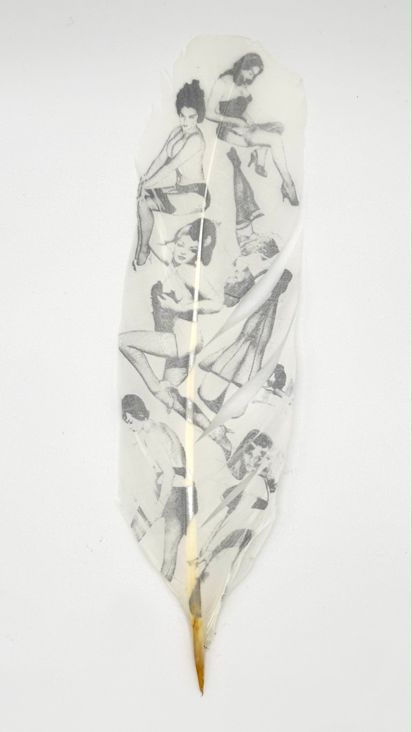 Pin Up Large Silver & White