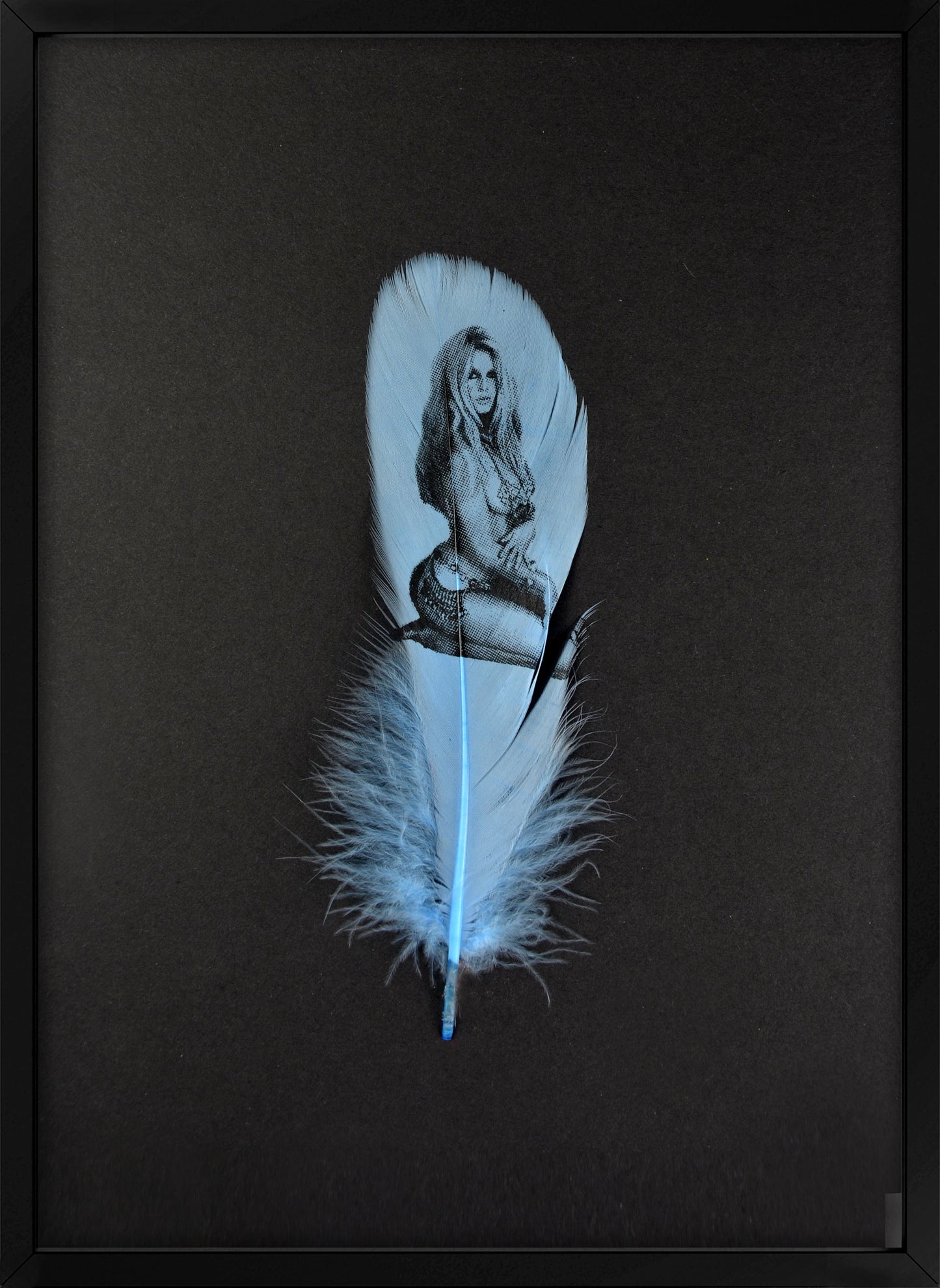 Brigitte Baby Blue Feather