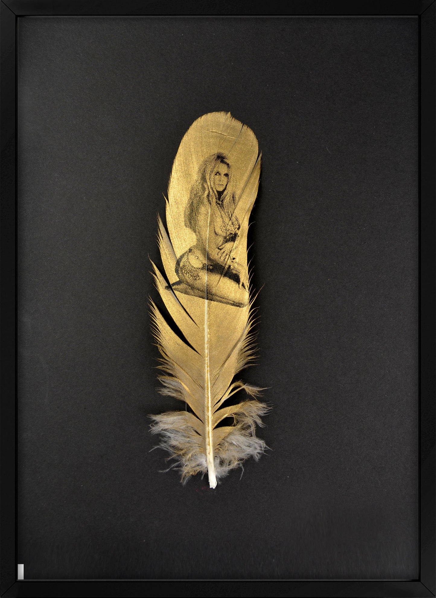 Brigitte Gold Feather