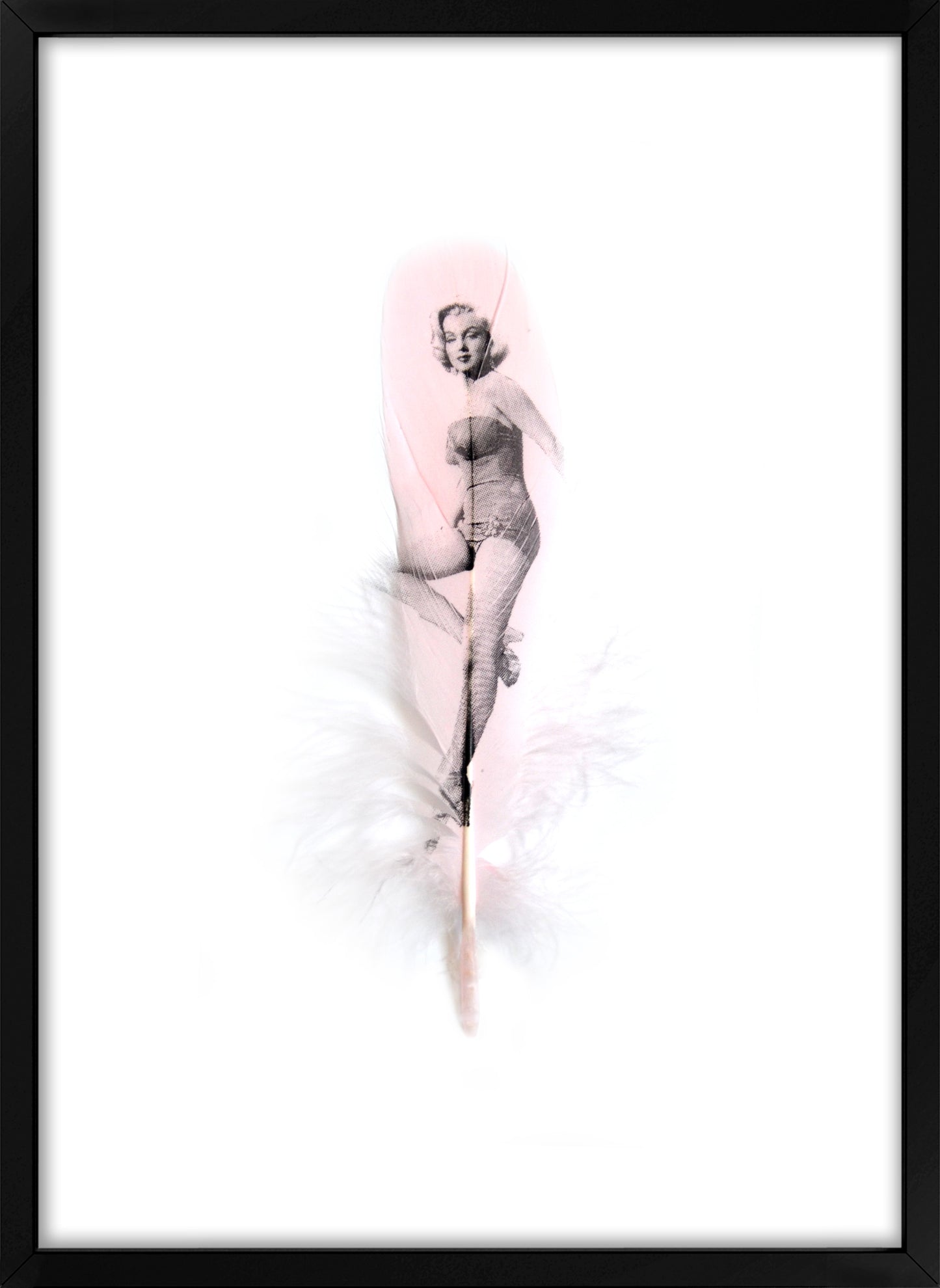 Marilyn Dusty Baby Pink Feather