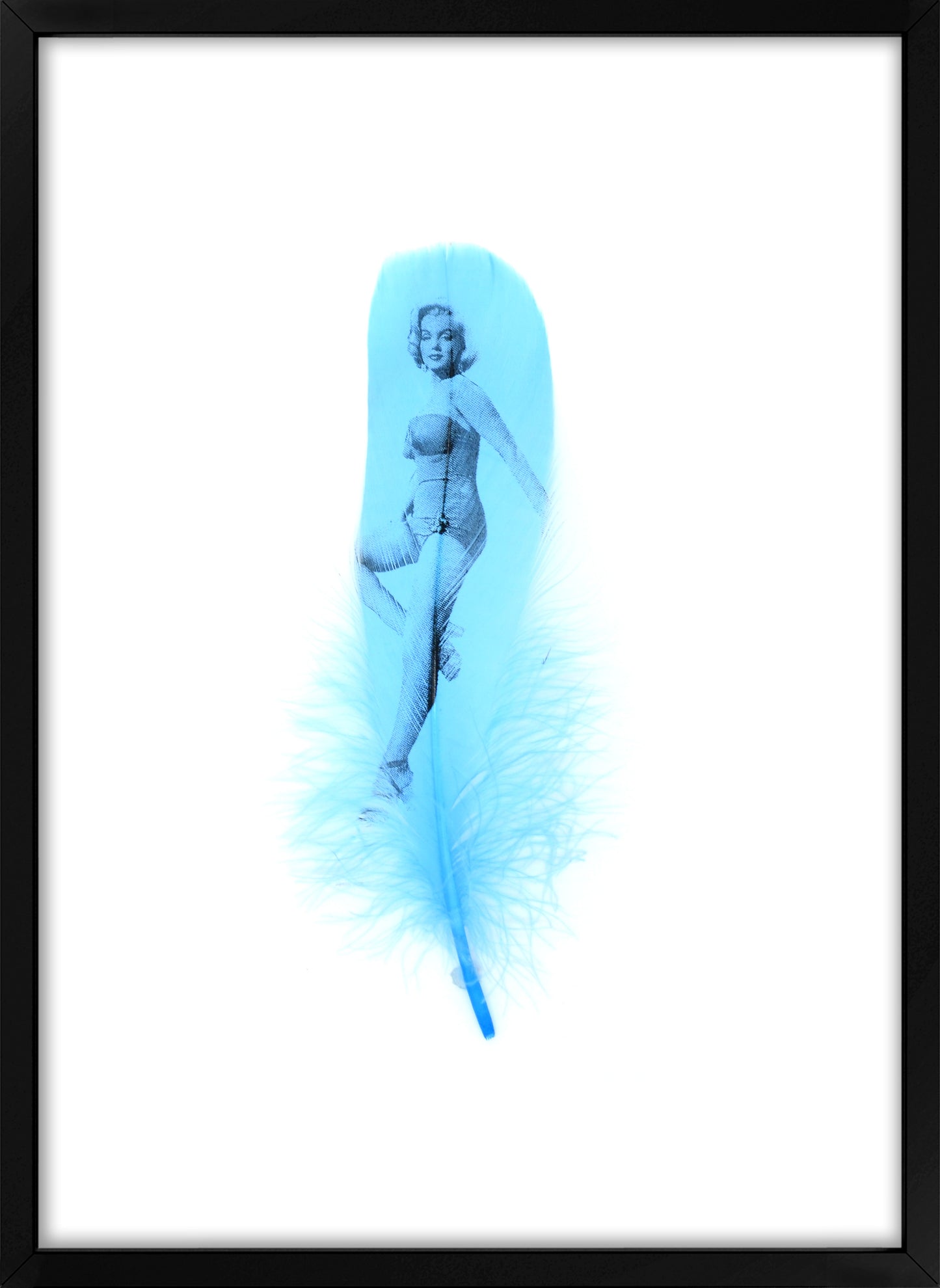 Marilyn Baby Blue Feather