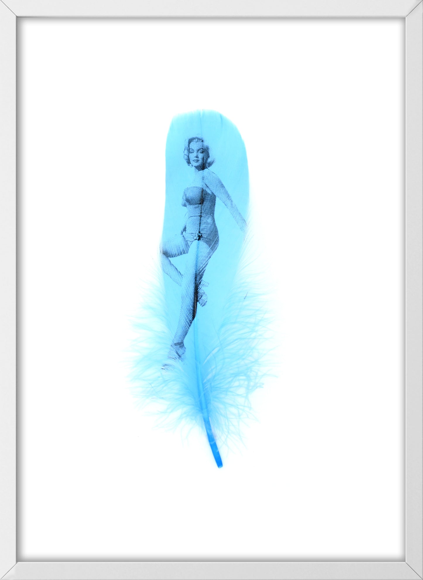 Marilyn Baby Blue Feather