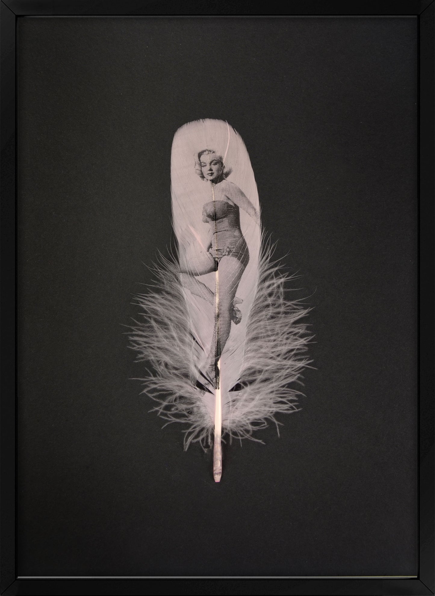 Marilyn Dusty Baby Pink Feather