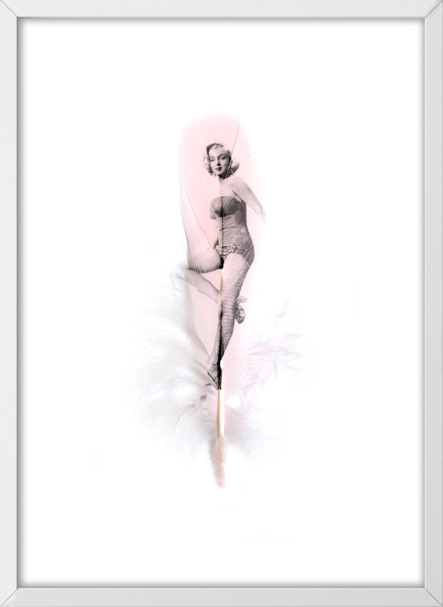 Marilyn Dusty Baby Pink Feather