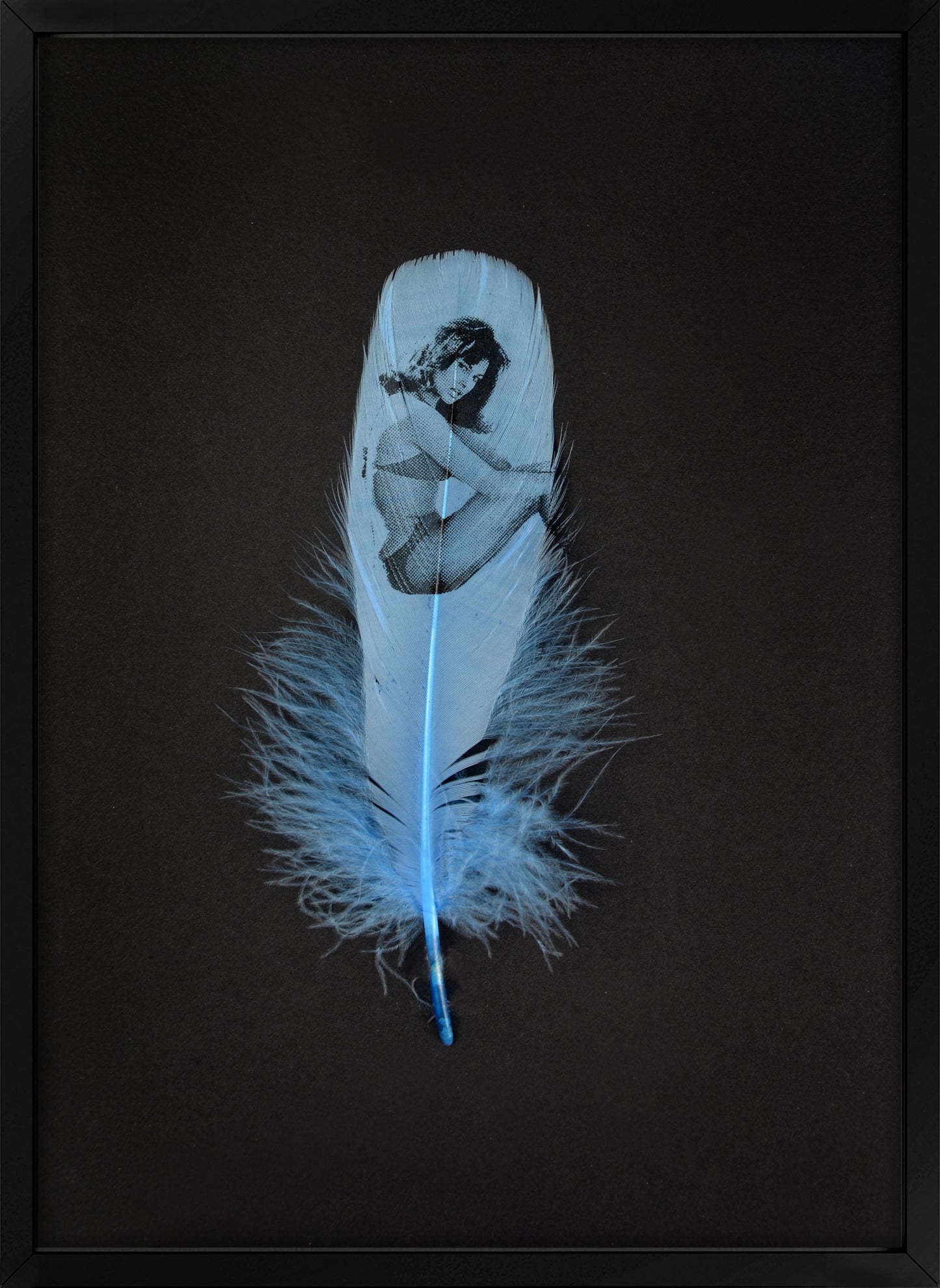 Raquel Baby Blue Feather