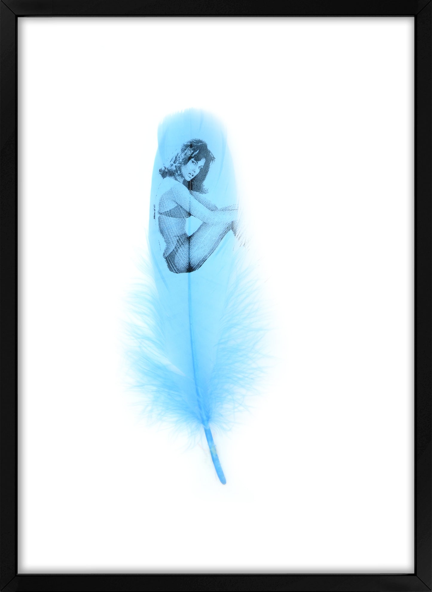 Raquel Baby Blue Feather