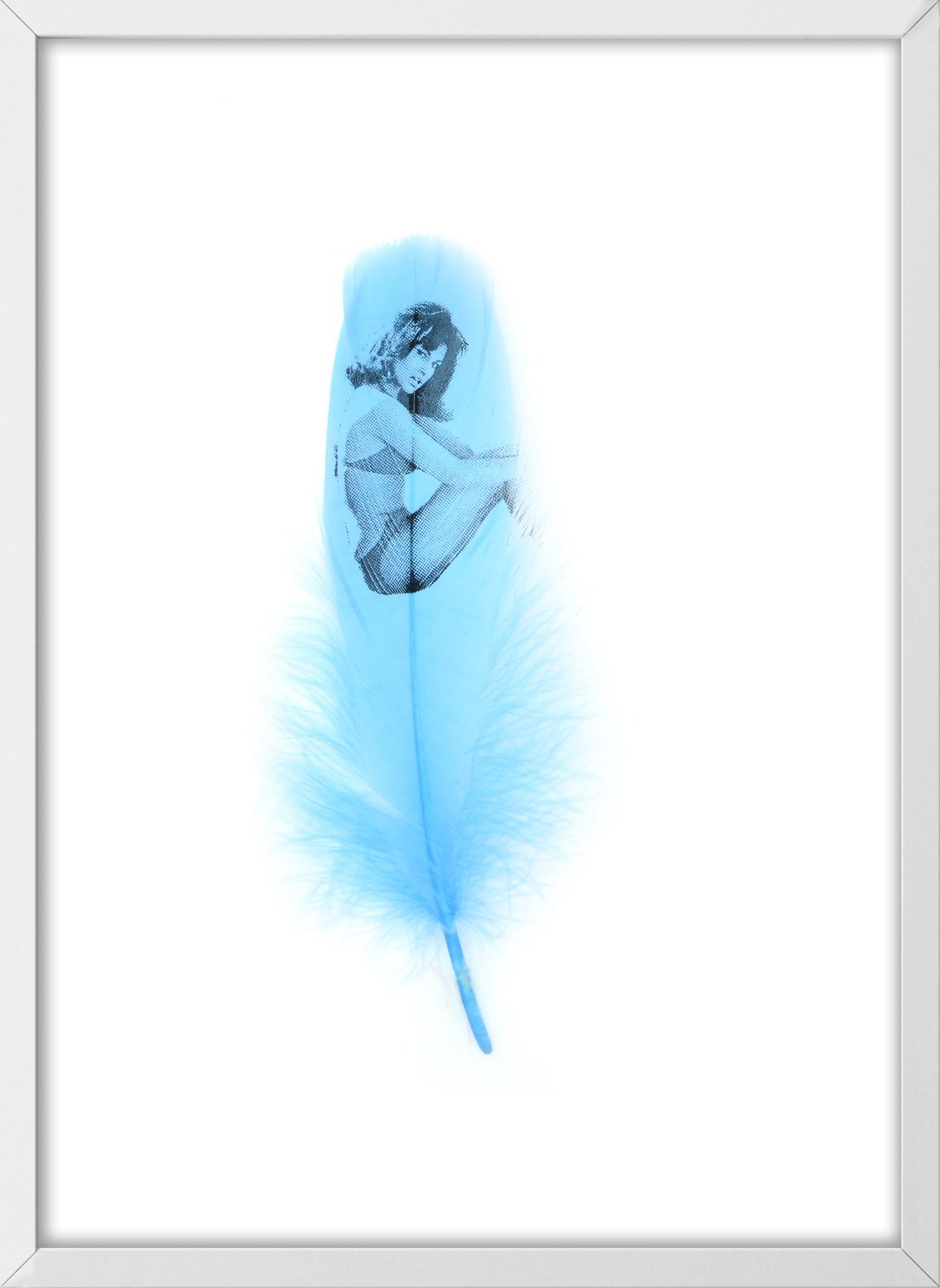 Raquel Baby Blue Feather