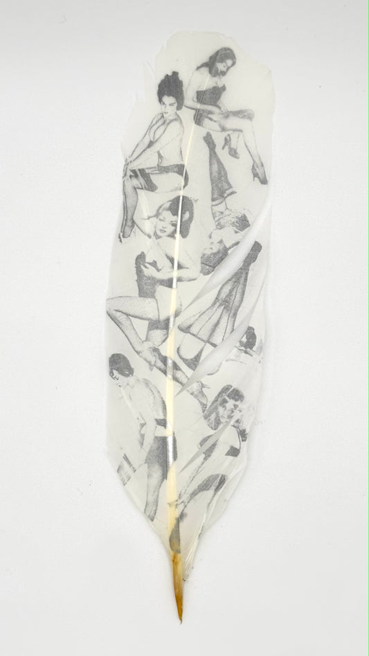 Pin Up Large Silver & White